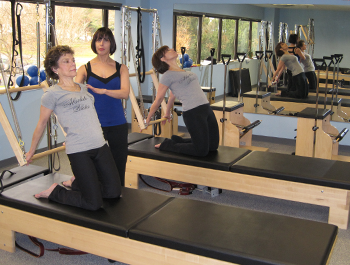Lynda Capocefalo and client at Absolute Pilates in Albany, New York